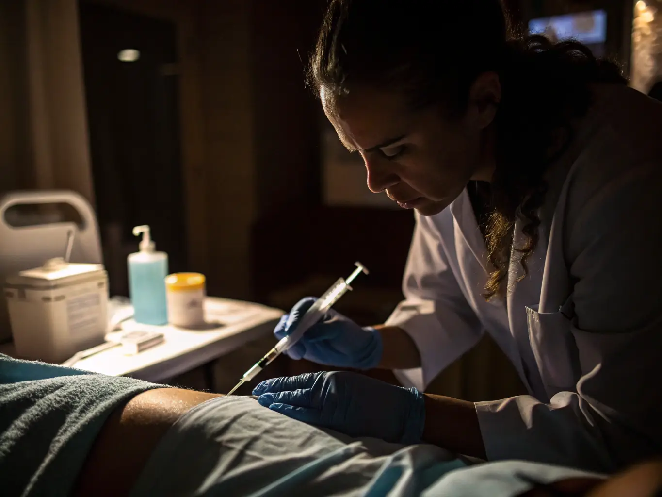 An image of a PRP therapy session in progress, highlighting the use of advanced equipment.